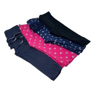 4 Pair Leggings - Blue Denim, Pink, Navy Blue, Black - 12, 9-12, & 12-18‎ Months